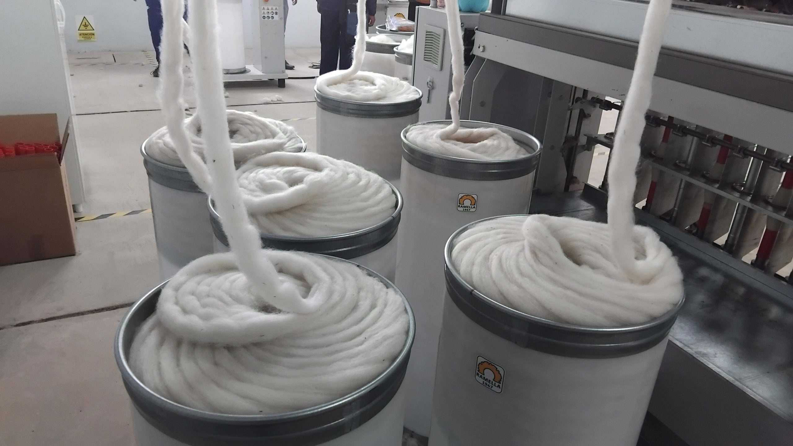Proceso de Hilado de Fibra de Alpaca
